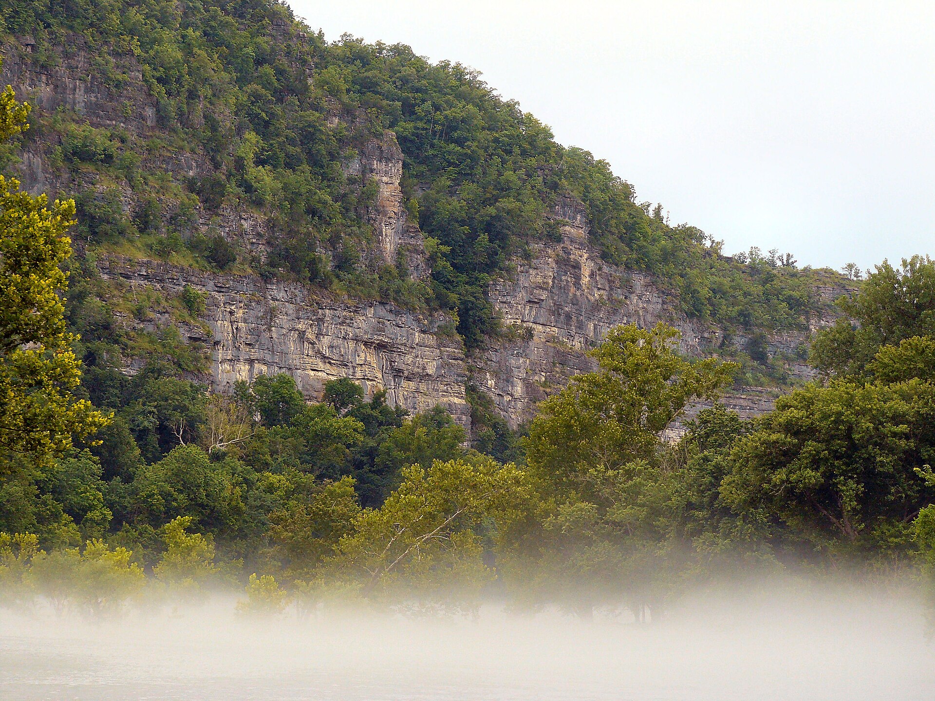 Buffalo National River bluff, empty of people