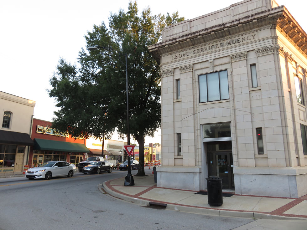 The American Bank Building in Greenville, South Carolina's West End Historic District, part of the downtown corridor anchoring the city's growing visitor economy