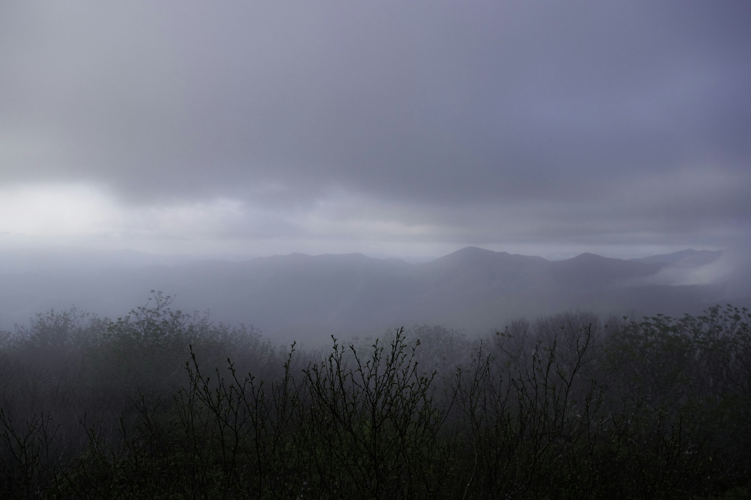 Foggy Blue Ridge Mountains view near Boone, North Carolina's High Country