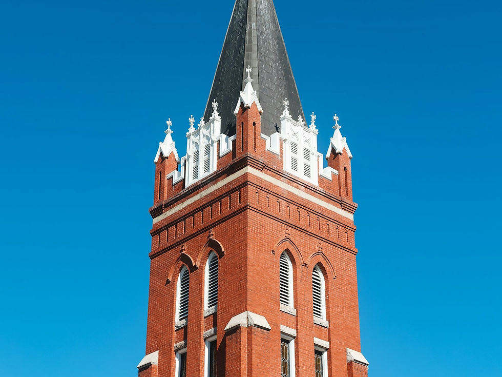 Red brick steeple, Fayetteville NC, no people as subject