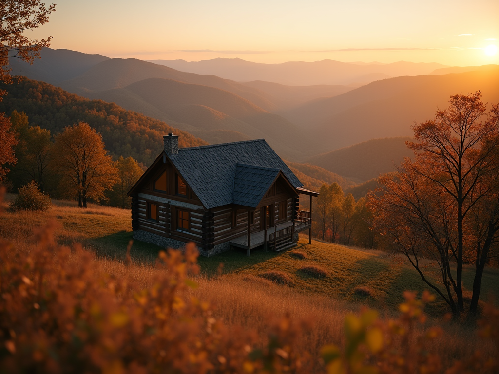 Cabin stay exterior, no faces