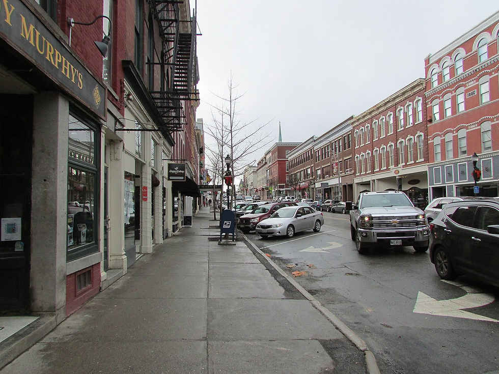 Downtown Bangor Maine in winter
