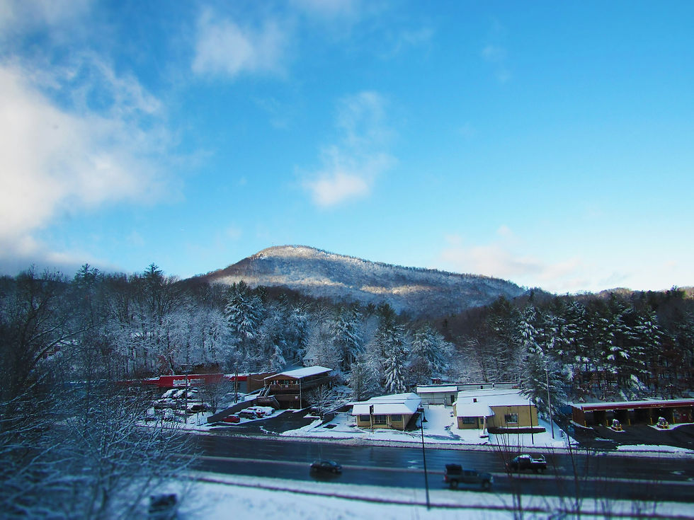 Snow-Covered Mountain Near Boone, NC in Winter