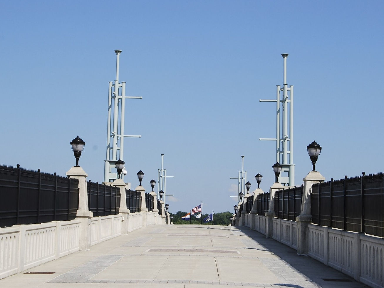 Hudson River Way pedestrian bridge in Albany