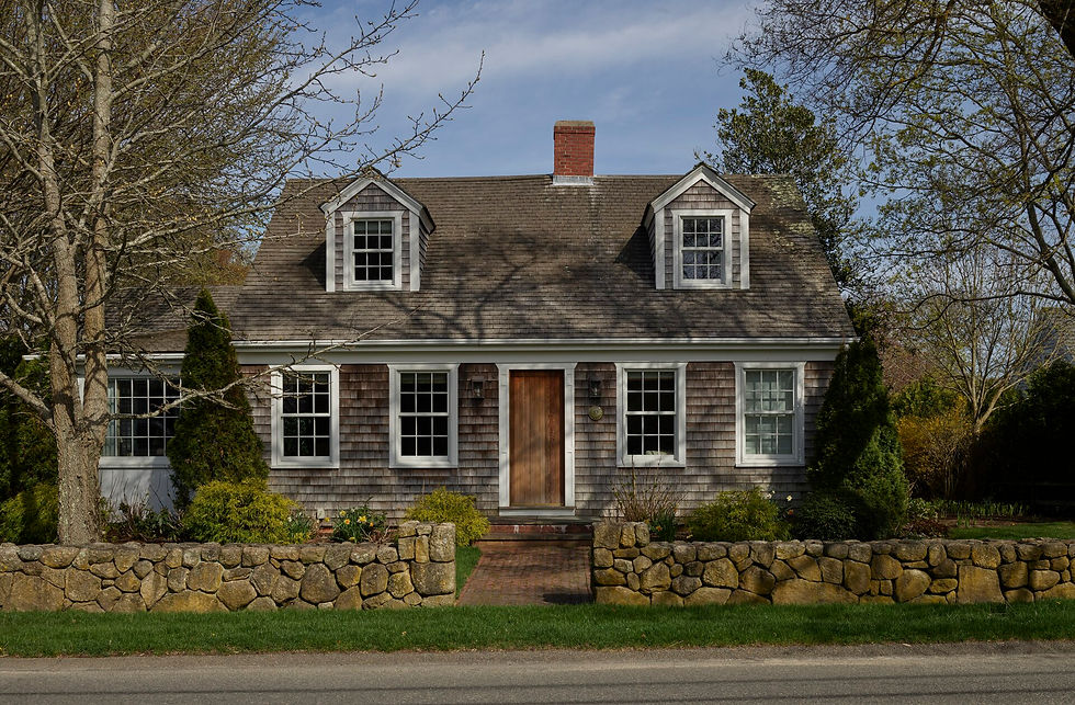 Edgartown, Massachusetts — A classic New England wood-shingled house in the town of Edgartown on Martha's Vineyard Is, photograph