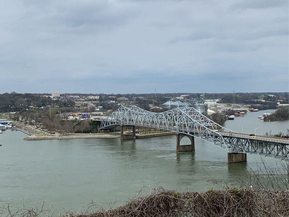 Florence, Alabama on the bluff of the Tennessee River, viewed from Sheffield AL , river cities, no people as subject
