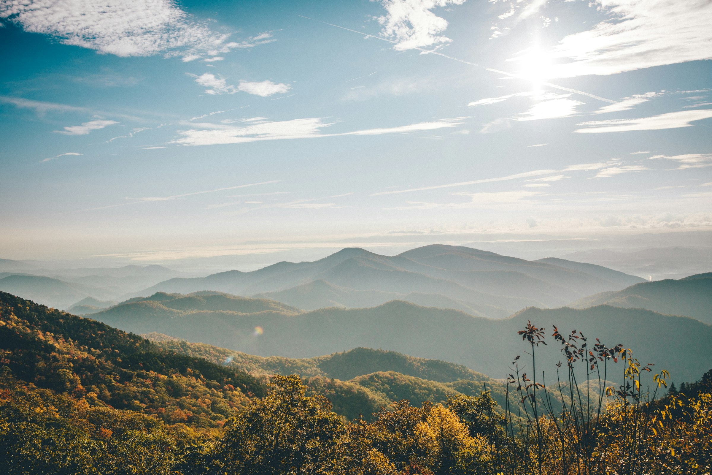 Blue Ridge Mountains plateau near Highlands and Cashiers, North Carolina