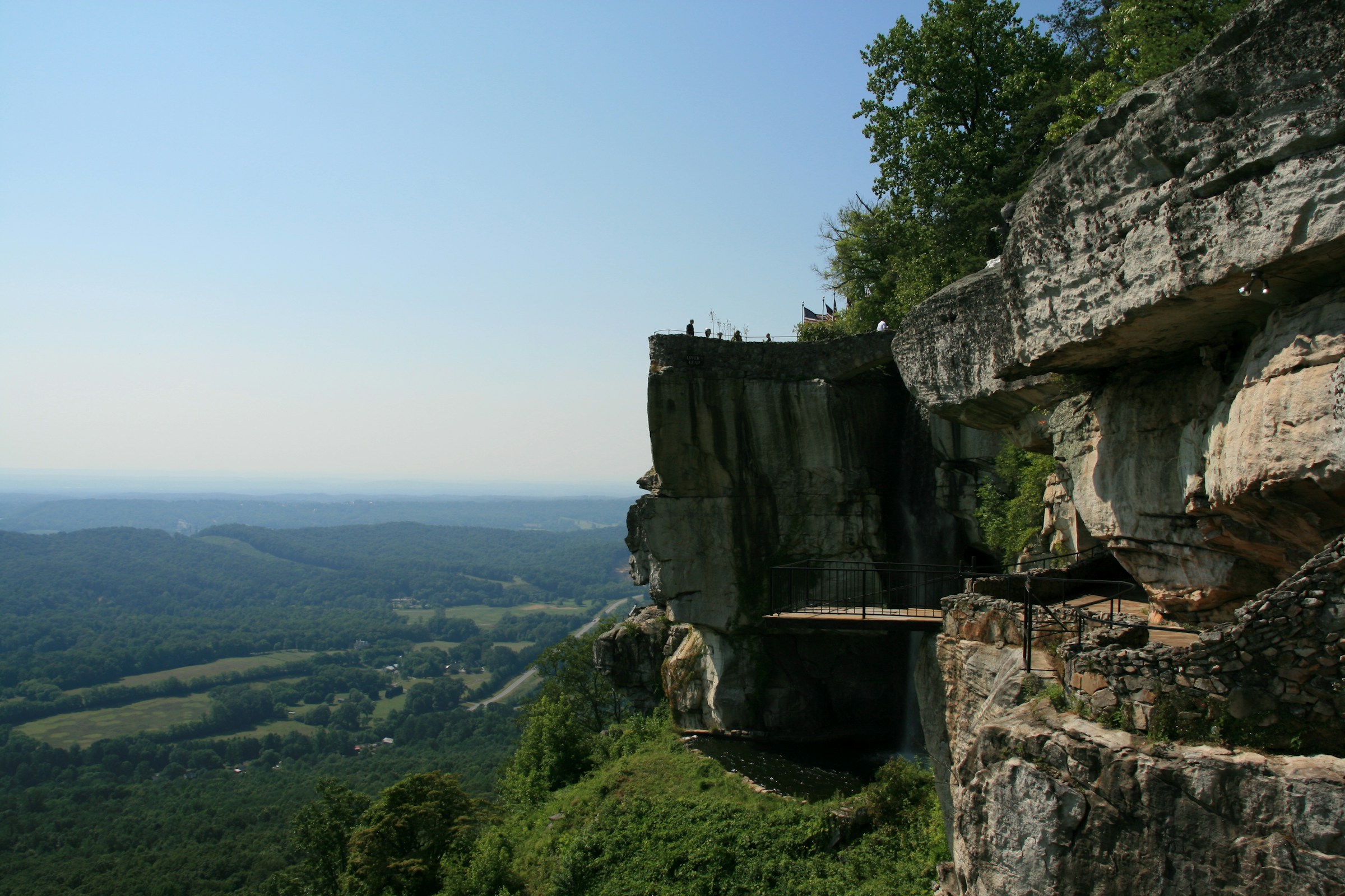 View from Lookout Mountain overlooking the Tennessee River valley near Chattanooga, TN