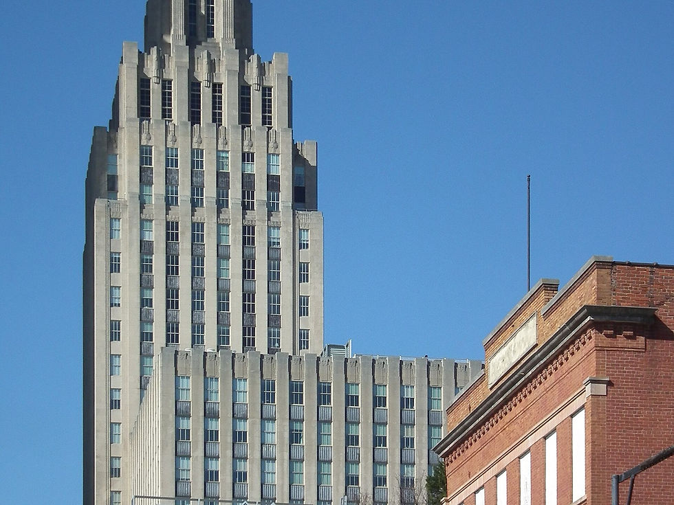 Reynolds Building, Winston-Salem, 2025 — tower, no people as subject