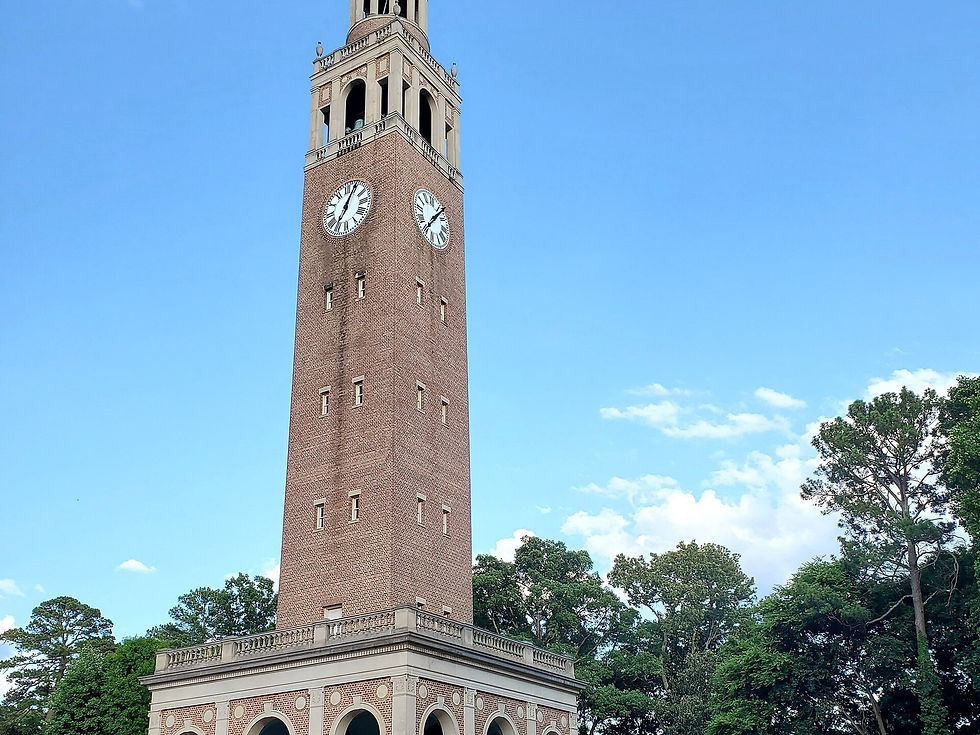 UNC Chapel Hill clock tower, no people as subject