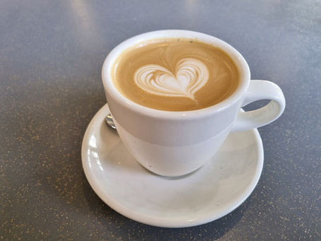 Coffee cup and cafe still life for a Spartanburg specialty coffee post