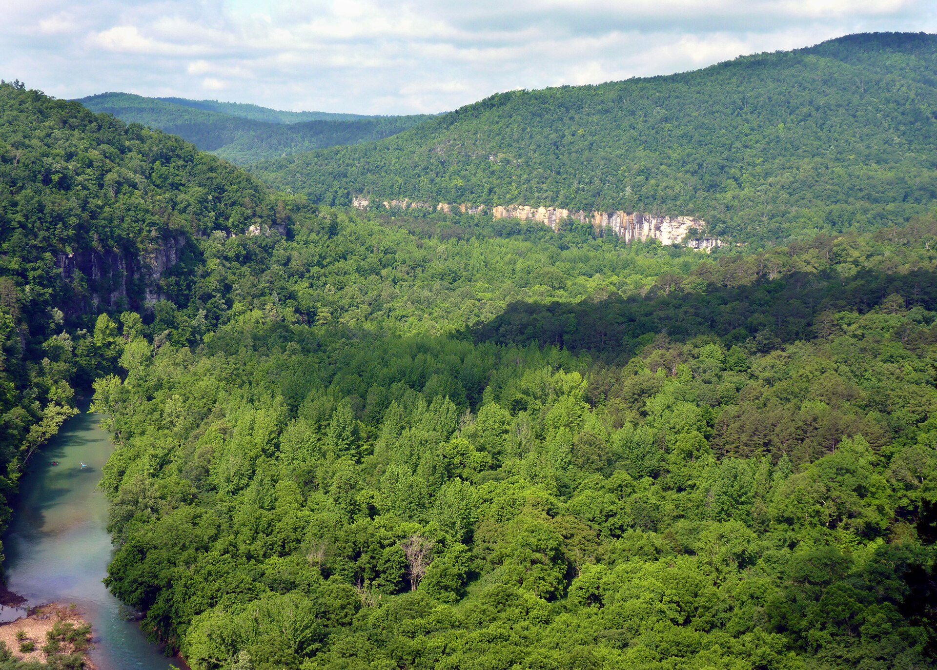 Buffalo National River bluff, empty of people