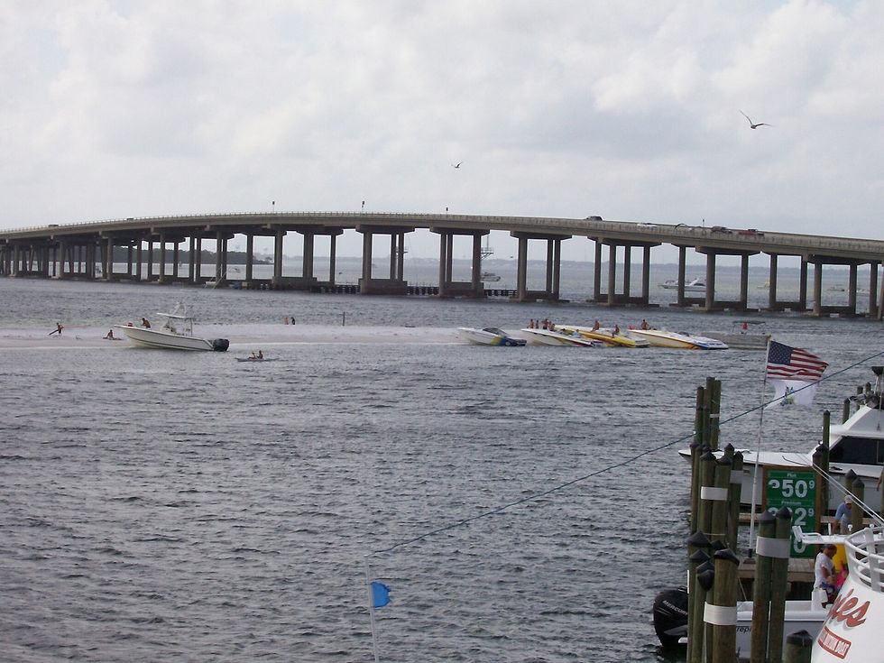 Destin bridge over East Pass, no people as subject