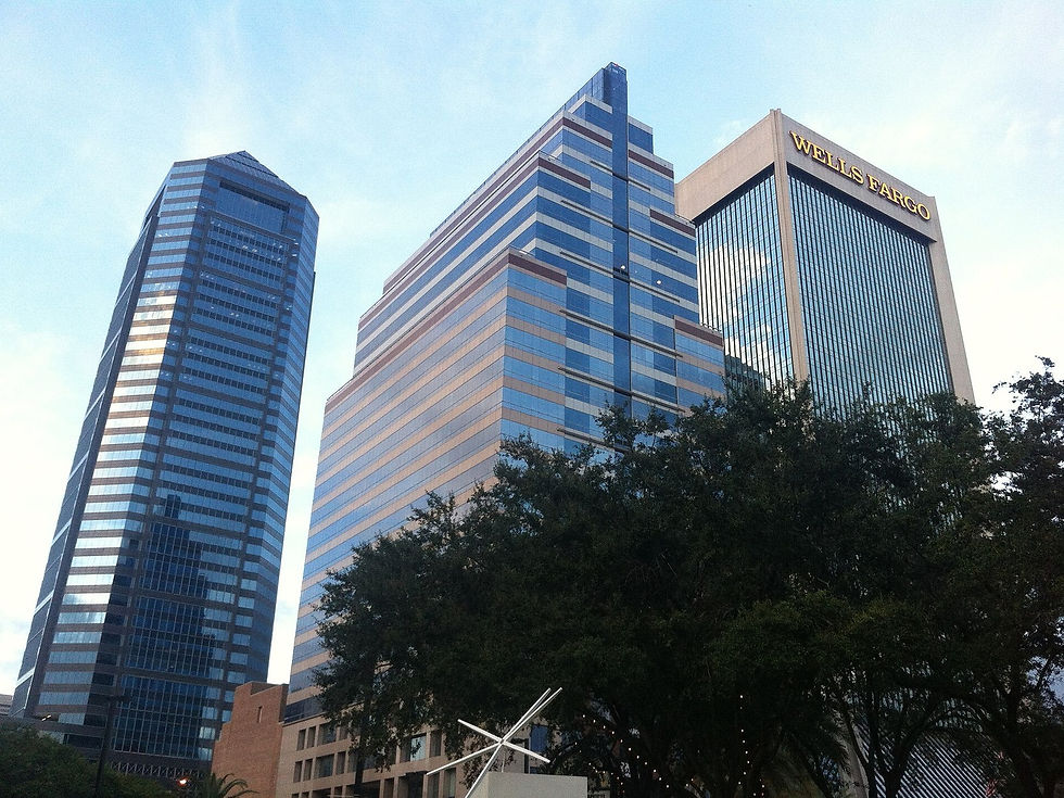 Downtown Jacksonville FL northbank, no people as subject