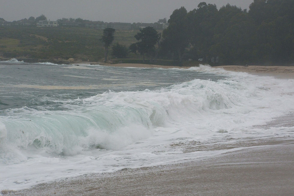 Breaking wave at Carmel River State Beach, Carmel-by-the-Sea photograph