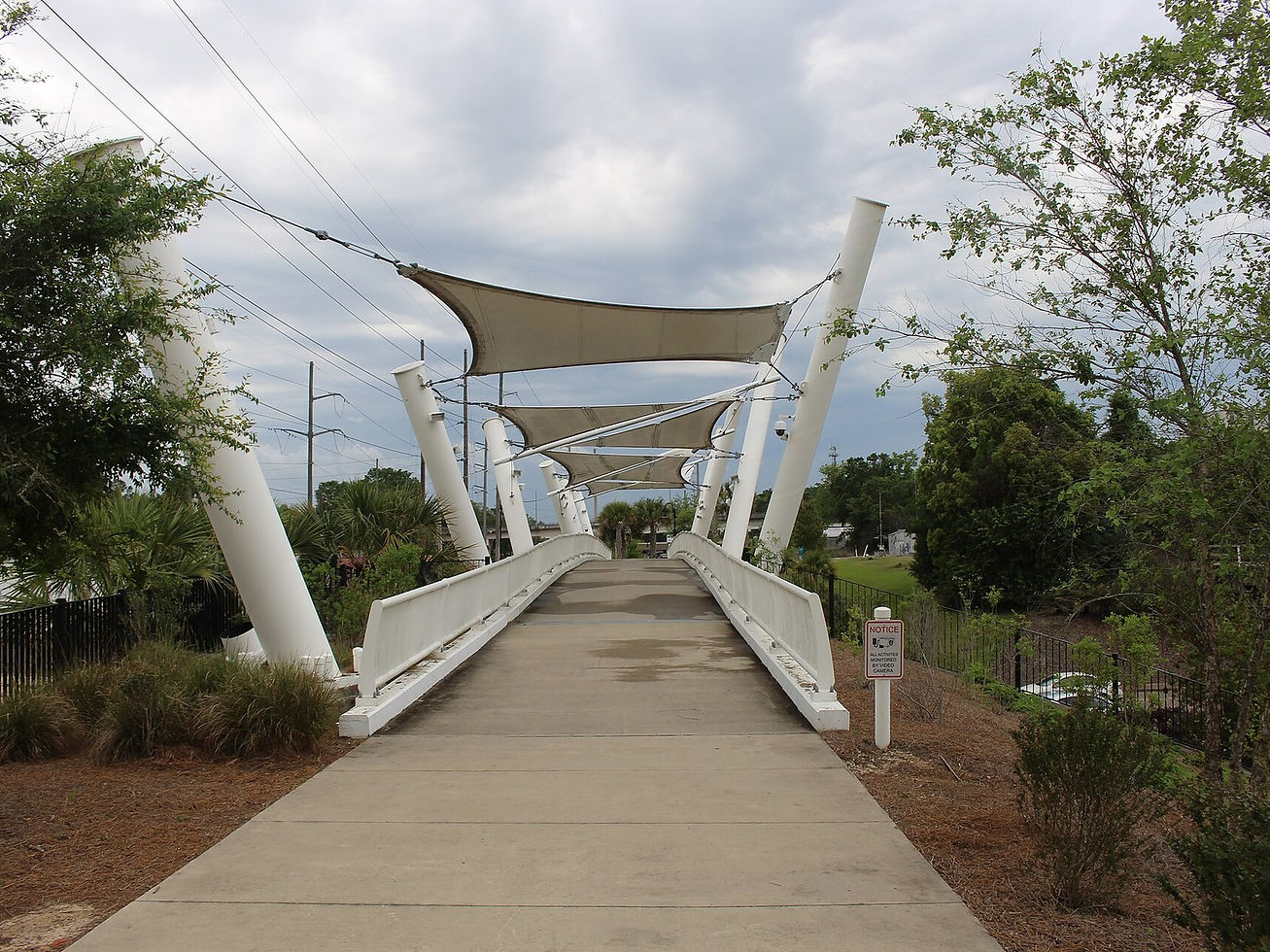 Capitol Cascades Trail at the South Monroe Bridge, Cascades Park, no people as subject