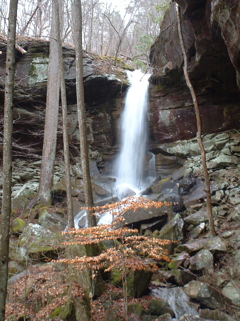 Sipsey Wilderness waterfall, empty of people