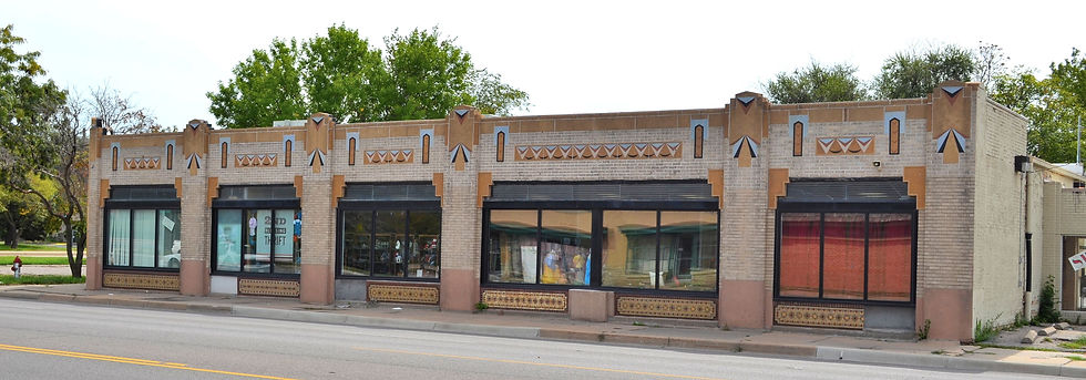Historic brick commercial building along East Douglas Avenue in Wichita, Kansas