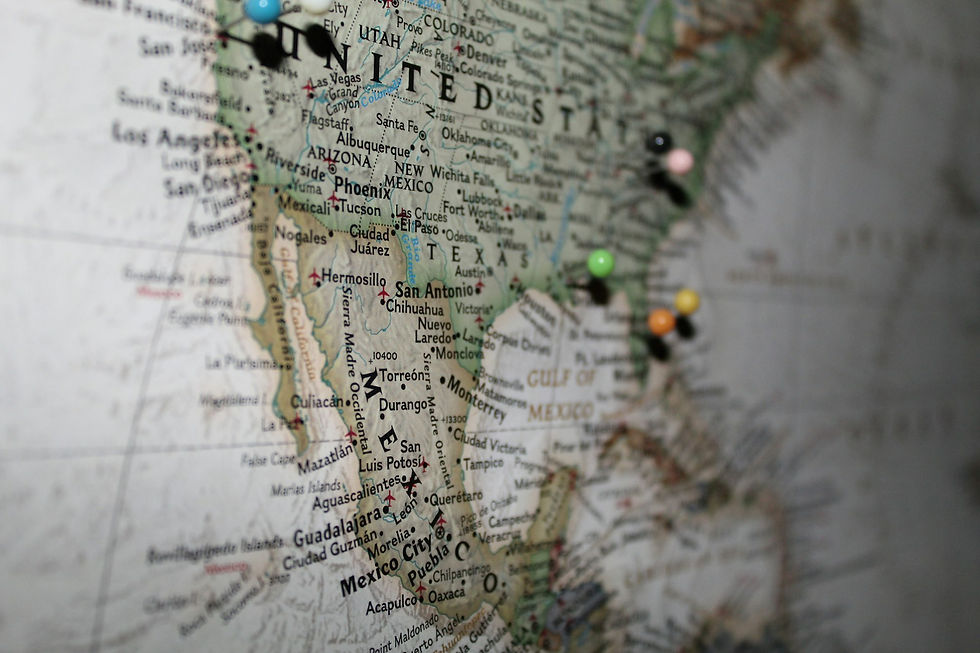 Green and brown map with water droplets
