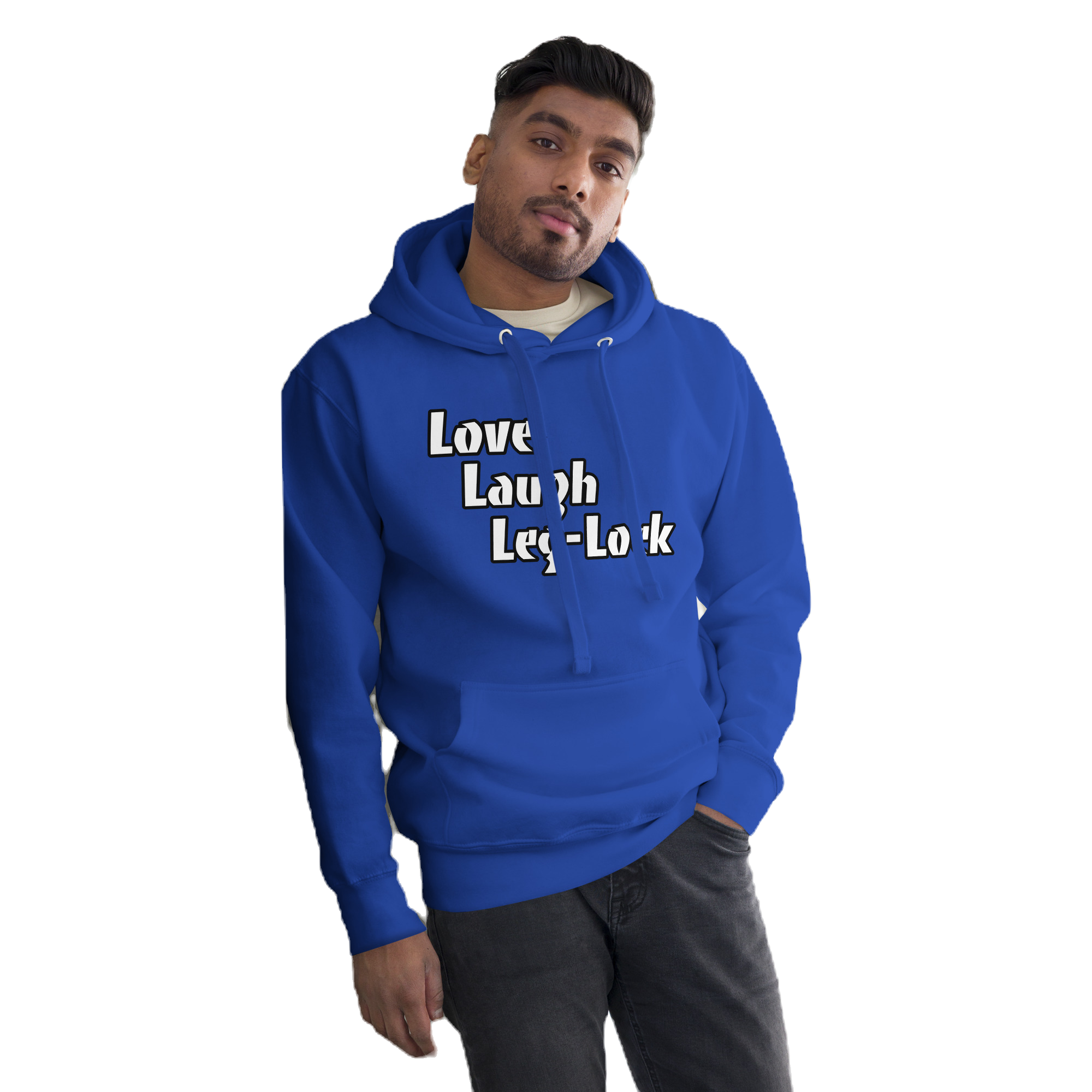 Duanesburg Unisex Love Laugh Leg-Lock Hoodie