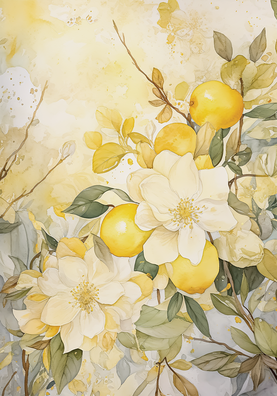Premium Decoupage Lemon Blossom 0443.png