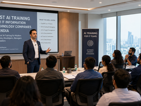 BEST AI TRAINING FOR IT INFORMATION TECHNOLOGY COMPANIES IN INDIA