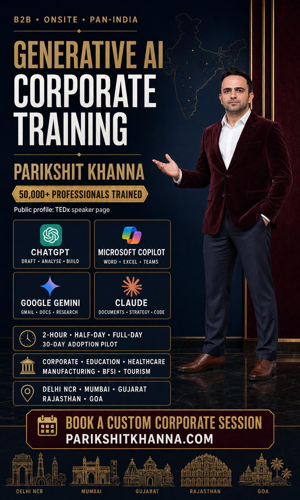 Best Generative AI Corporate Training in India (2026): Delhi NCR, Mumbai, Gujarat, Rajasthan and Goa