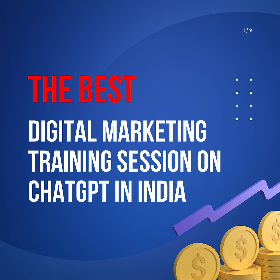 The Best Digital Marketing Training Session on ChatGPT in India