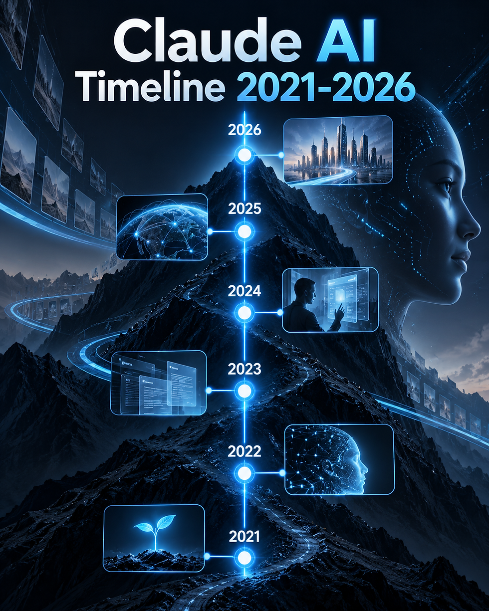 Claude AI timeline 2021 -2026