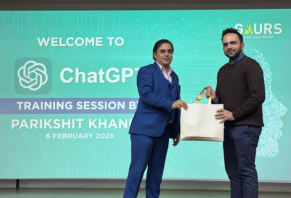 LEADERSHIP SESSION ON CHATGPT AT GAUR SONS , DELHI -NCR BY PARIKSHIT KHANNA
