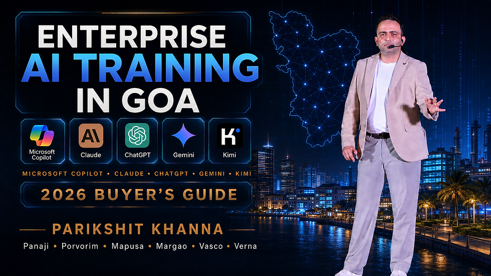 Best Enterprise AI Training in Goa: Copilot, Claude, ChatGPT, Gemini and Kimi for Goa Companies