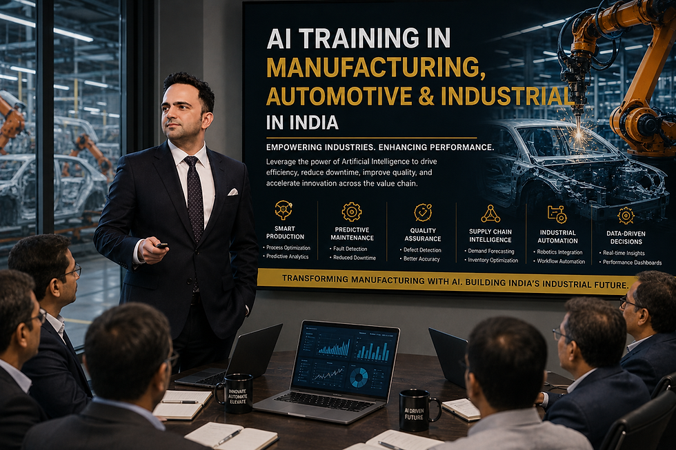AI Training in Manufacturing,Automotive & Industrial in India