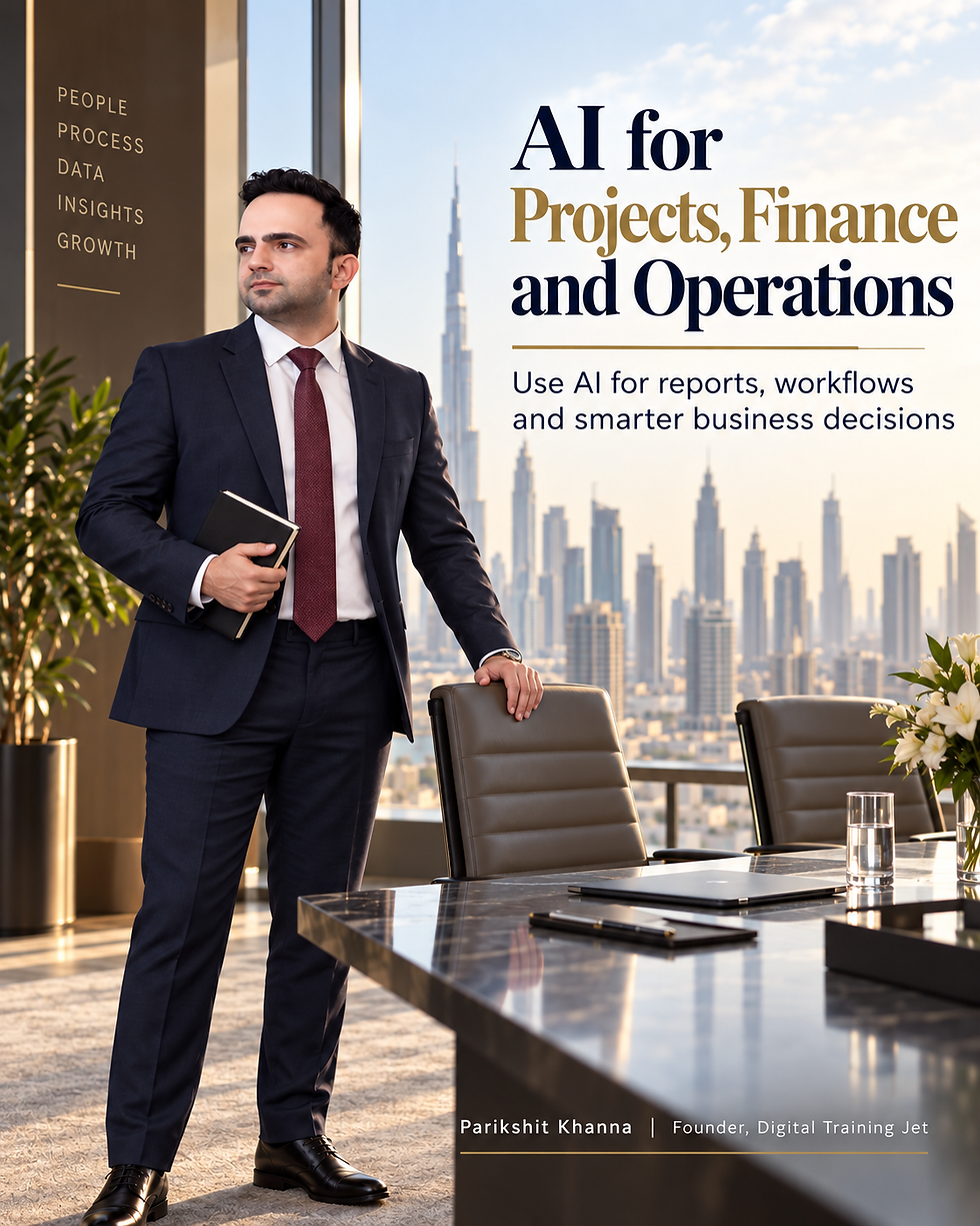 AI for Projects,Finance and operations