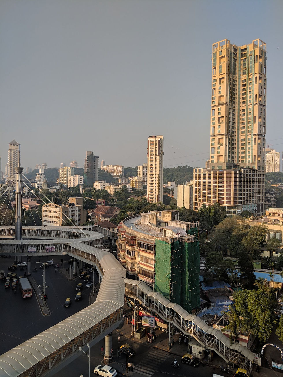 Aerial view of downtown Mumbai