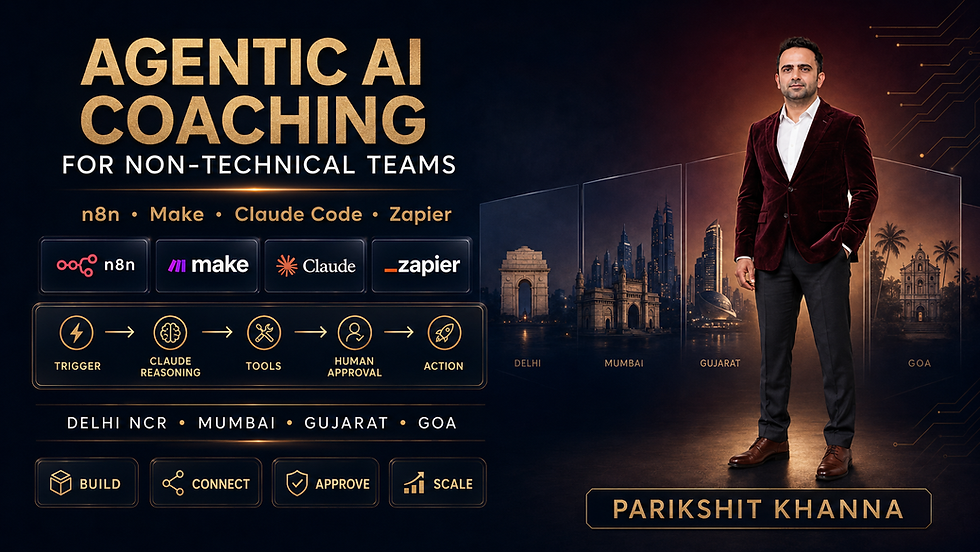Best Agentic AI, n8n, Make.com, Claude Code and Zapier Coaching for Non-Technical Teams in India