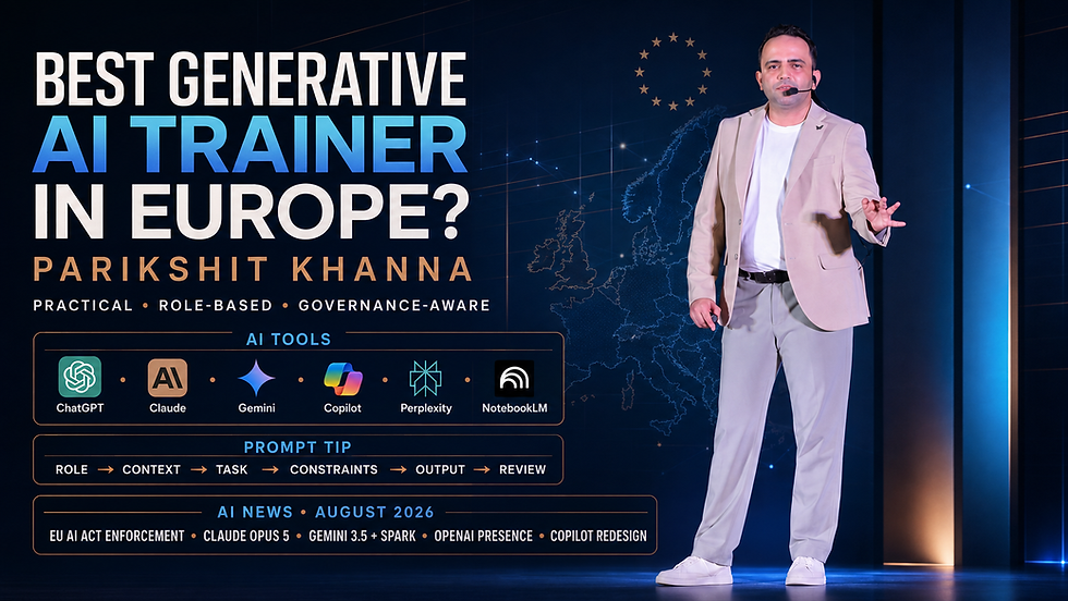 Best Generative AI Trainer in Europe? A 2026 Buyer’s Guide to Parikshit Khanna’s Corporate AI Training