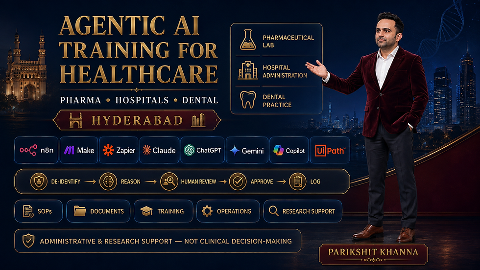 Best Agentic AI Training for Pharma, Hospitals and Dental Clinics in Hyderabad (2026)
