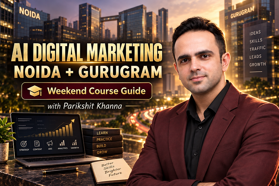 Parikshit Khanna AI digital marketing weekend course for Noida and Gurugram