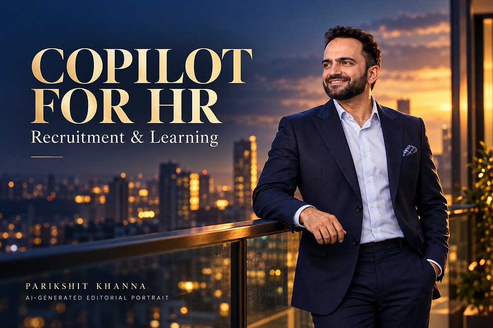 AI-generated bearded portrait of Parikshit Khanna for Copilot for HR Recruitment and Learning Teams in India