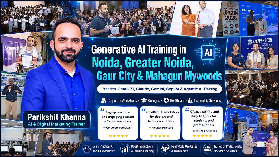 Generative AI Training in Noida, Greater Noida, Gaur City & Mahagun Mywoods