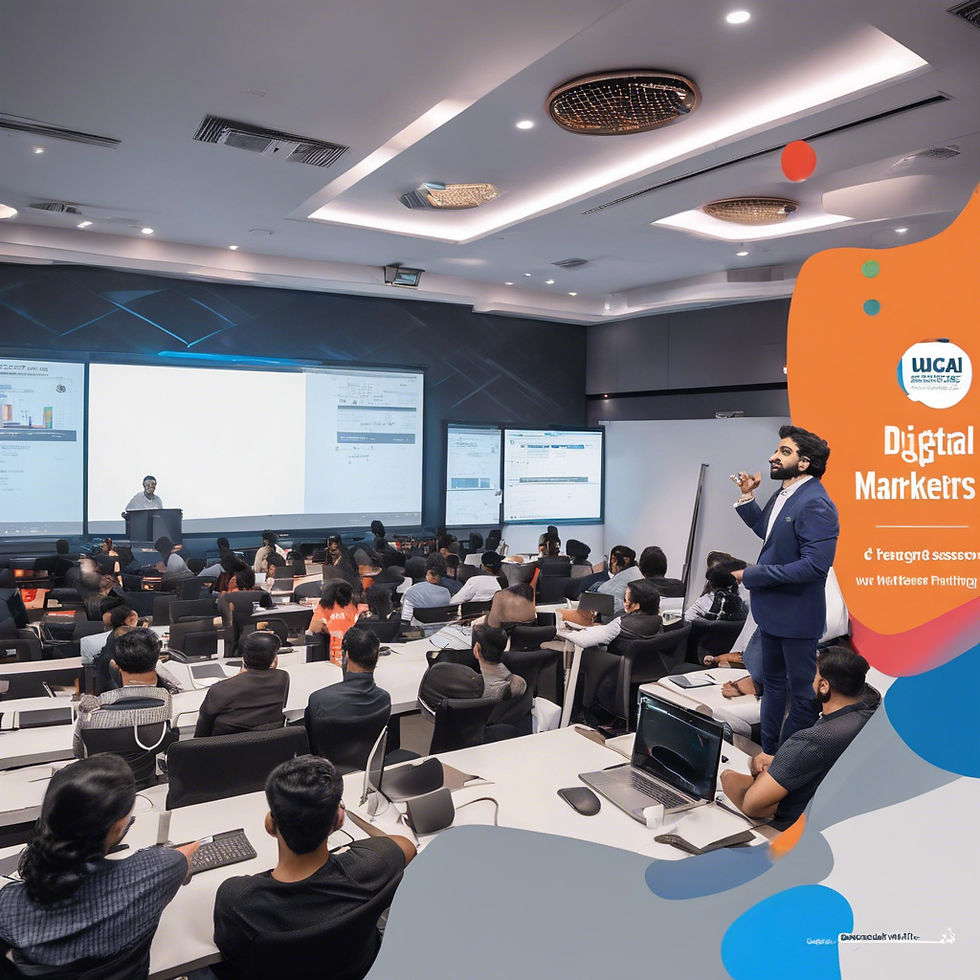 AI-generated illustration: professionals learning AI tools in Gurgaon
