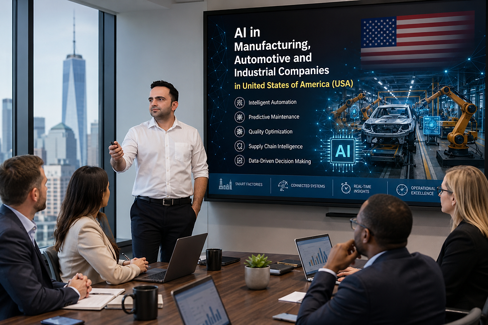 AI in Manufacturing,Automotive and Industrial Companies in United States of America (USA)