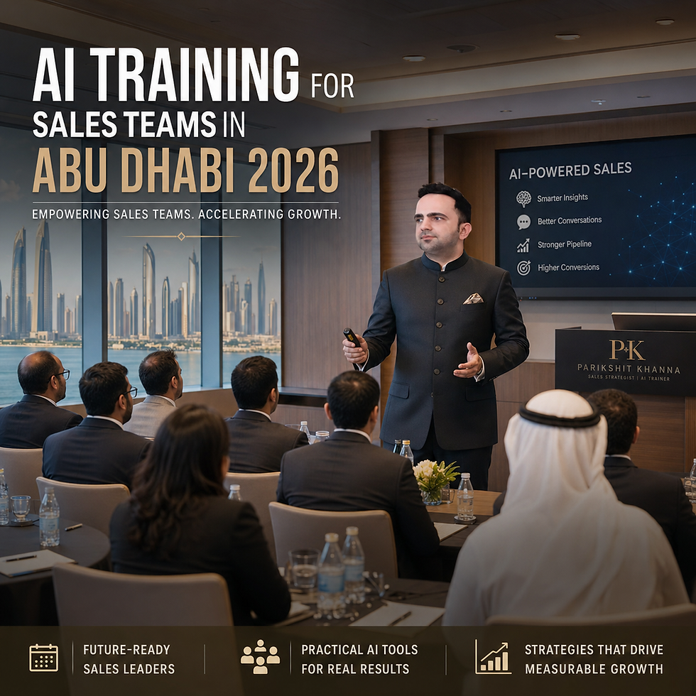 AI TRAINING FOR SALES TEAMS IN ABU DHABI 2026