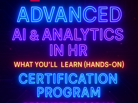 Advanced AI & Analytics in HR: What You’ll Learn (Hands-On) in ET HRWorld’s December Program