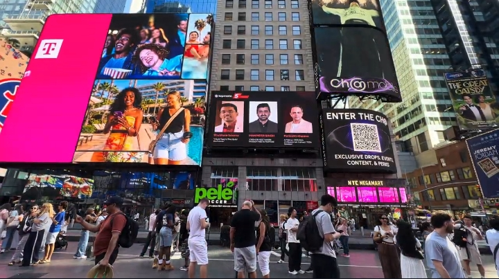 Parikshit is 2 times featured at Times Square