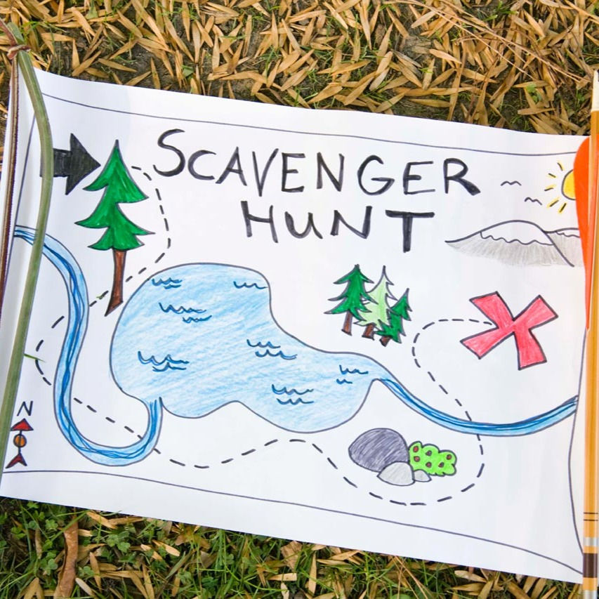 Scavenger hunt map