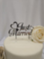 Just Married Acrylic Cake Topper