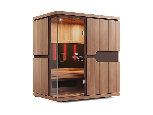 Sunlighten mPulse Conquer Infrared Sauna Stock Photo