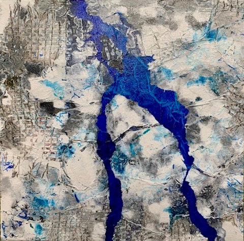 Fissures In Blue Dennis Gaumond Art