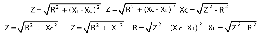 Impedance formulas